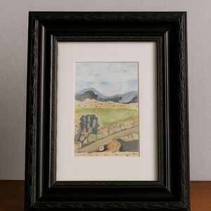 Framed Landscape Watercolor Art